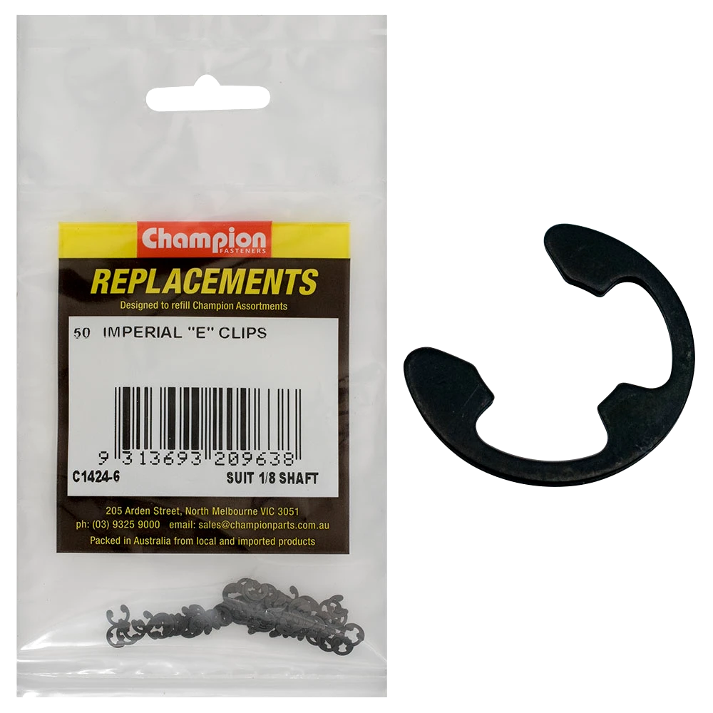 Champion E-Clip Suit 1/8 Shaft -50pk