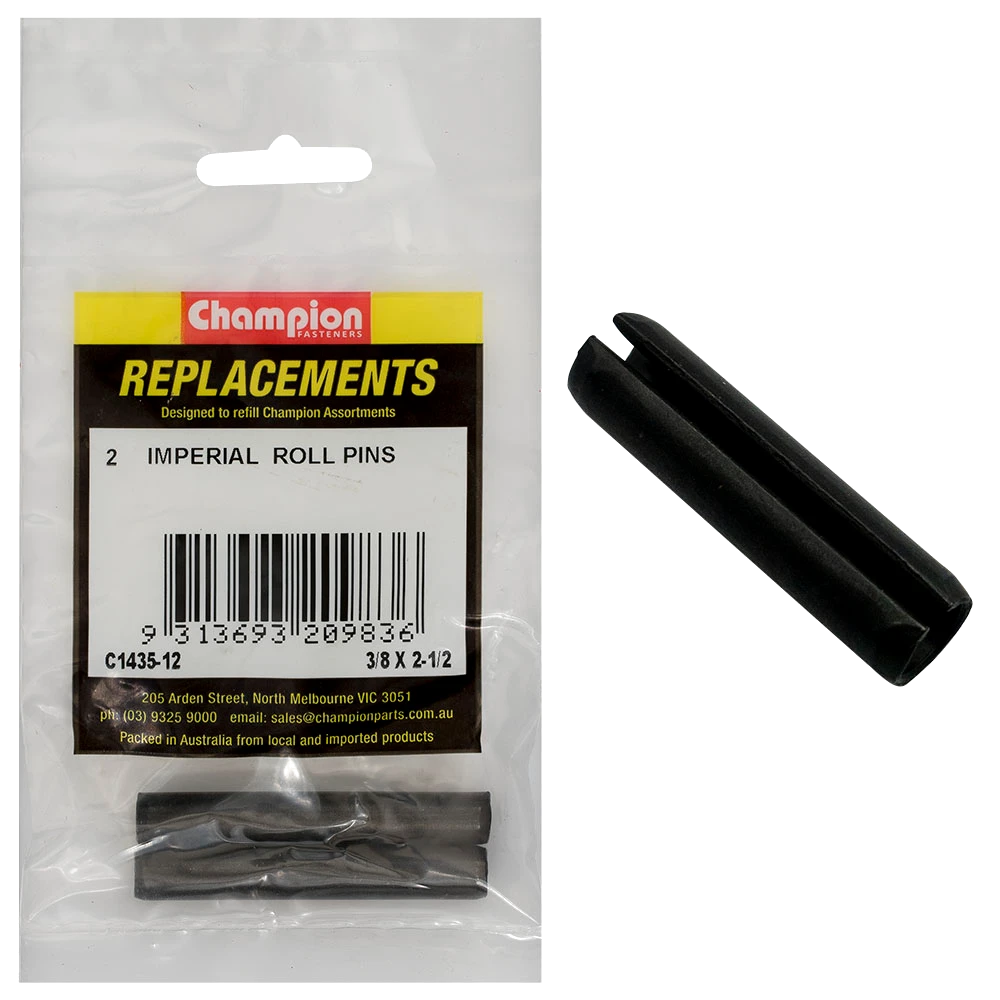 Champion 3/8in x 2-1/2in Roll Pin -2pk