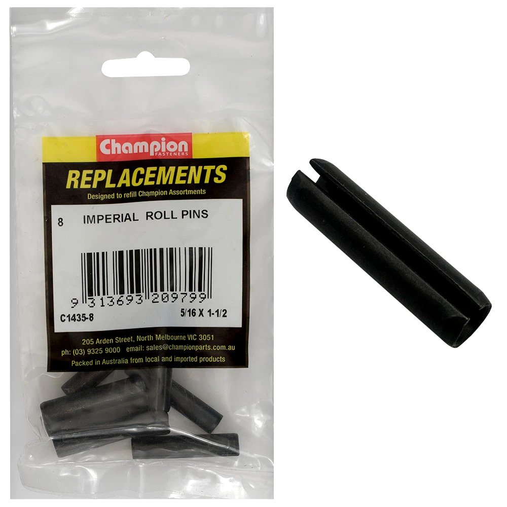 Champion 5/16in x 1-1/2in Roll Pin -8pk