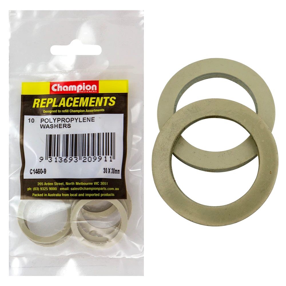 Champion M30 x 38mm x 2.4mm Polypropylene Washer -10pk