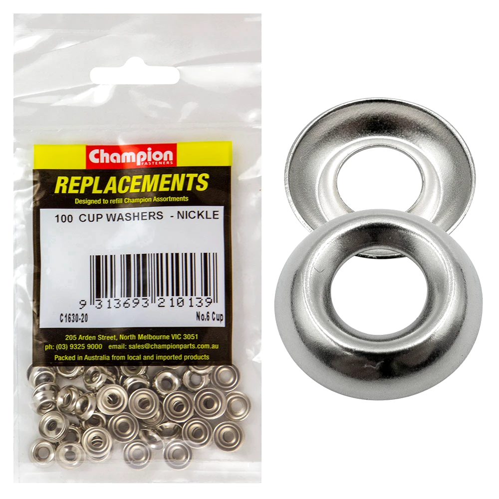 Champion 6G Cup Washer -100pk