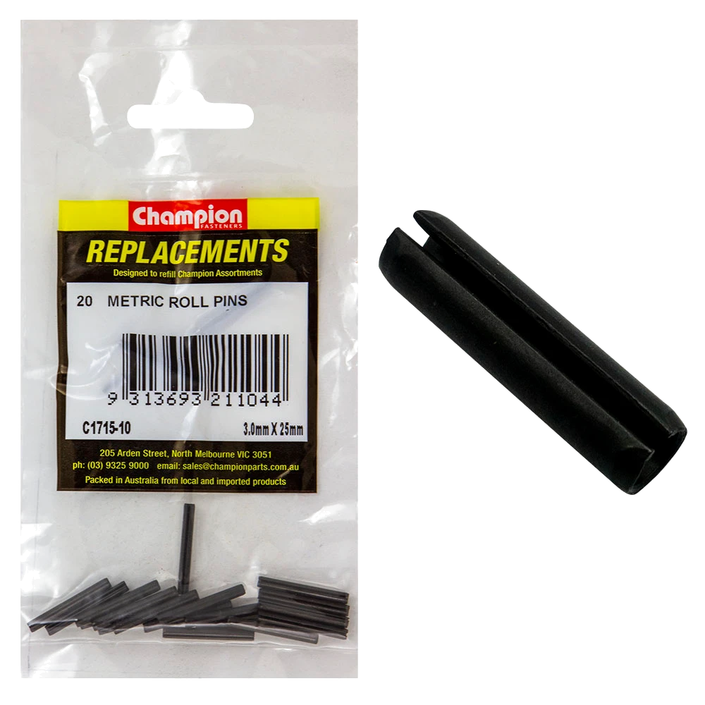 Champion 3mm x 25mm Roll Pin -20pk