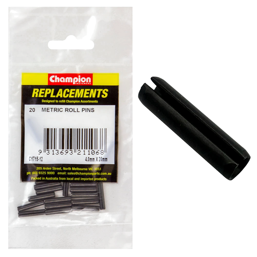 Champion 4mm x 20mm Roll Pin -20pk
