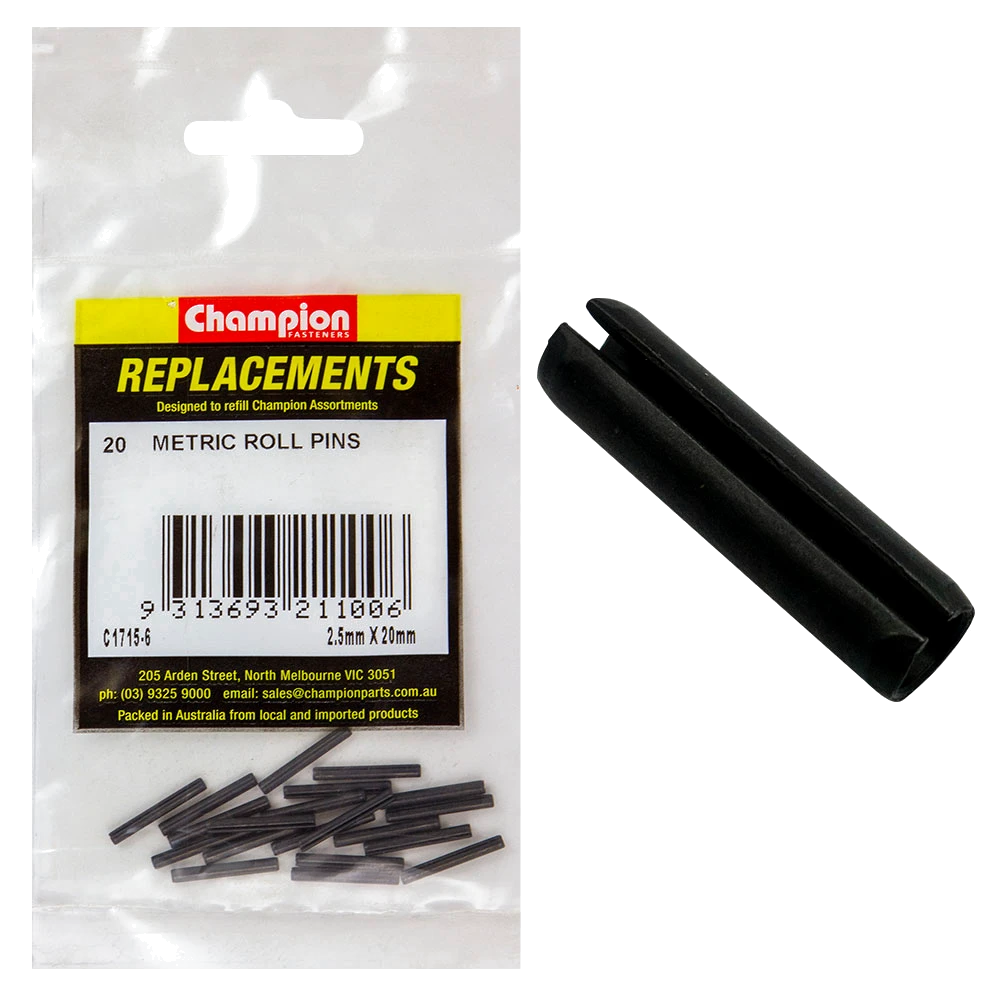 Champion 2.5mm x 20mm Roll Pin -20pk