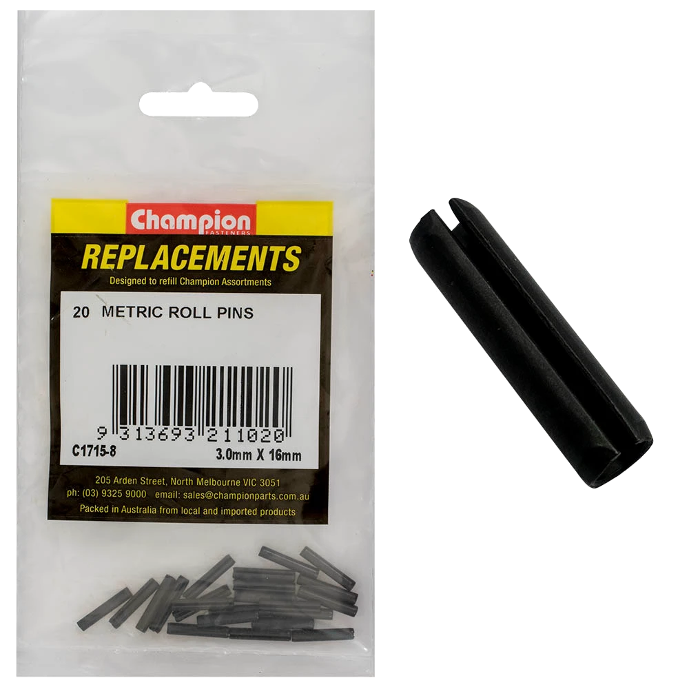 Champion 3mm x 16mm Roll Pin -20pk