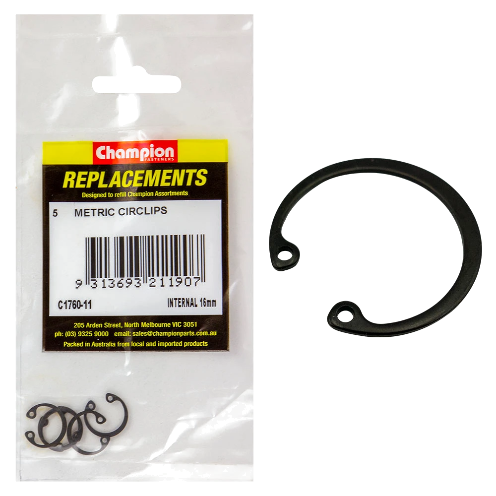 Champion 16mm internal Circlip -5pk