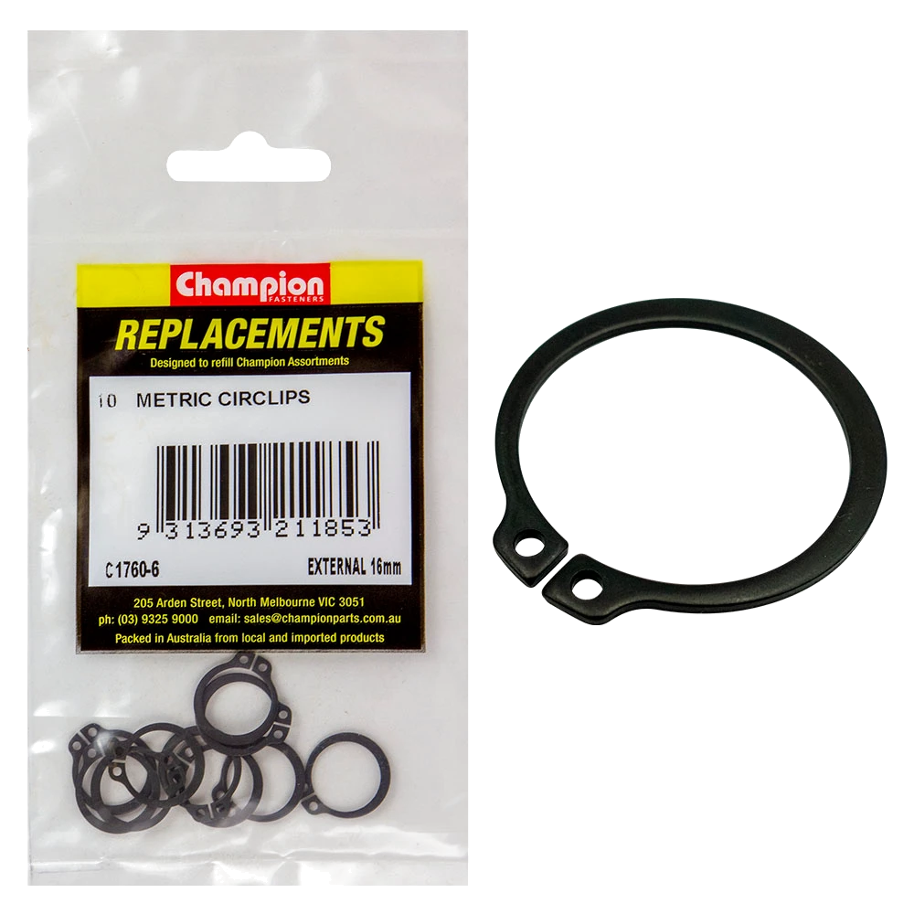 Champion 16mm External Circlip -10pk