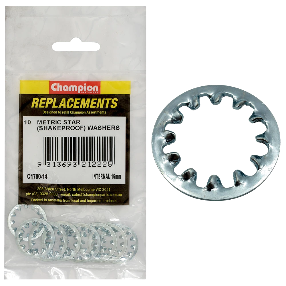Champion 16mm internal Star Washer -10pk