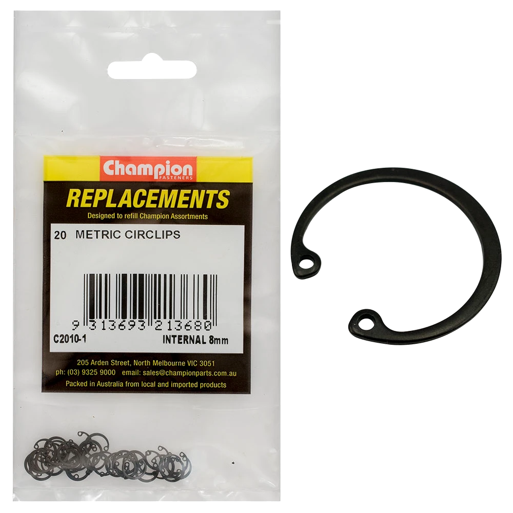 Champion 8mm internal Circlip -20pk