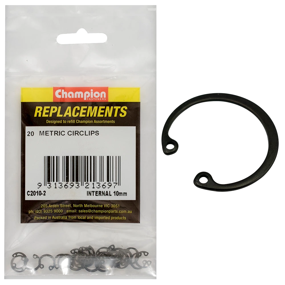 Champion 10mm internal Circlip -20pk
