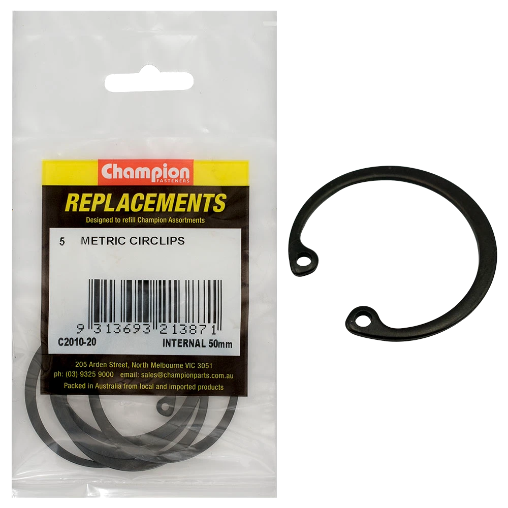 Champion 50mm internal Circlip -5pk