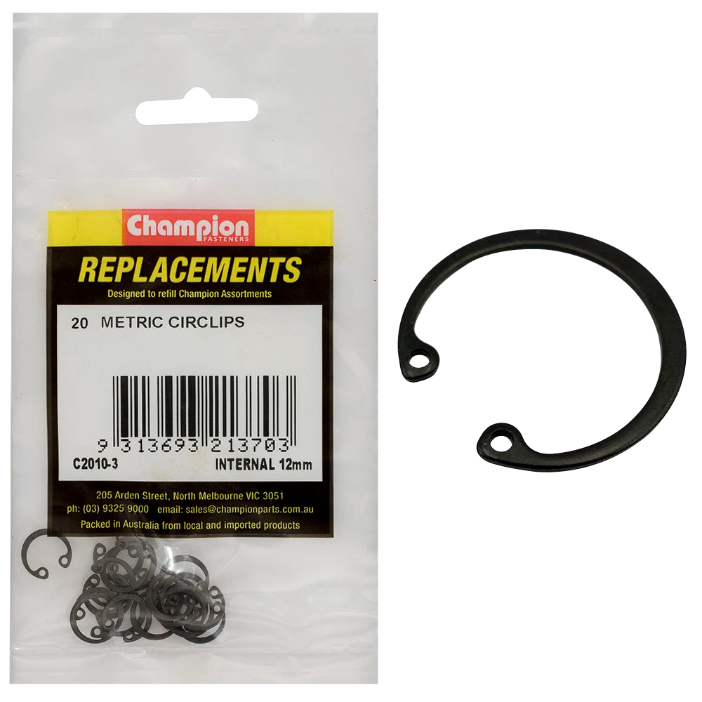 Champion 12mm internal Circlip -20pk