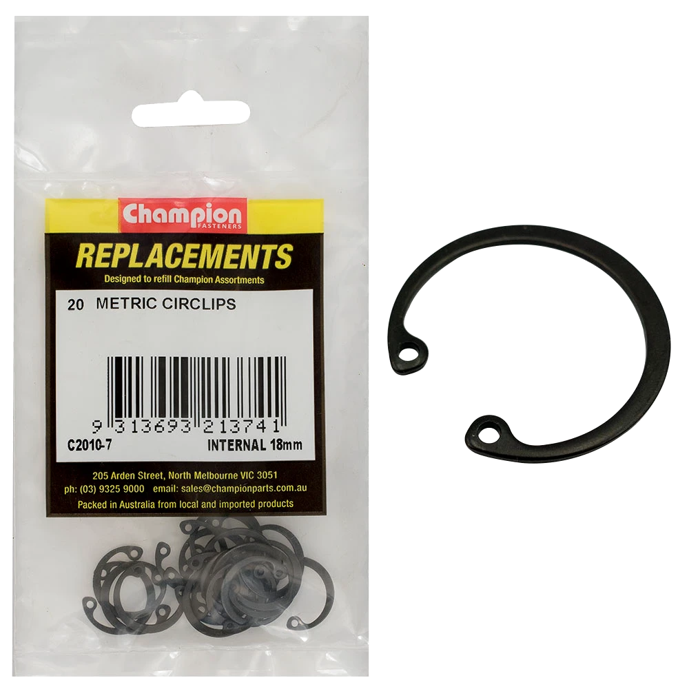 Champion 18mm internal Circlip -20pk