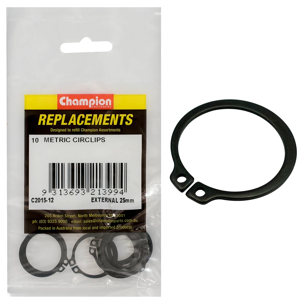 Champion 25mm External Circlip -10pk