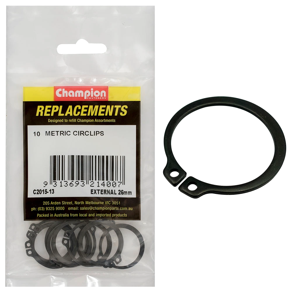 Champion 26mm External Circlip -10pk