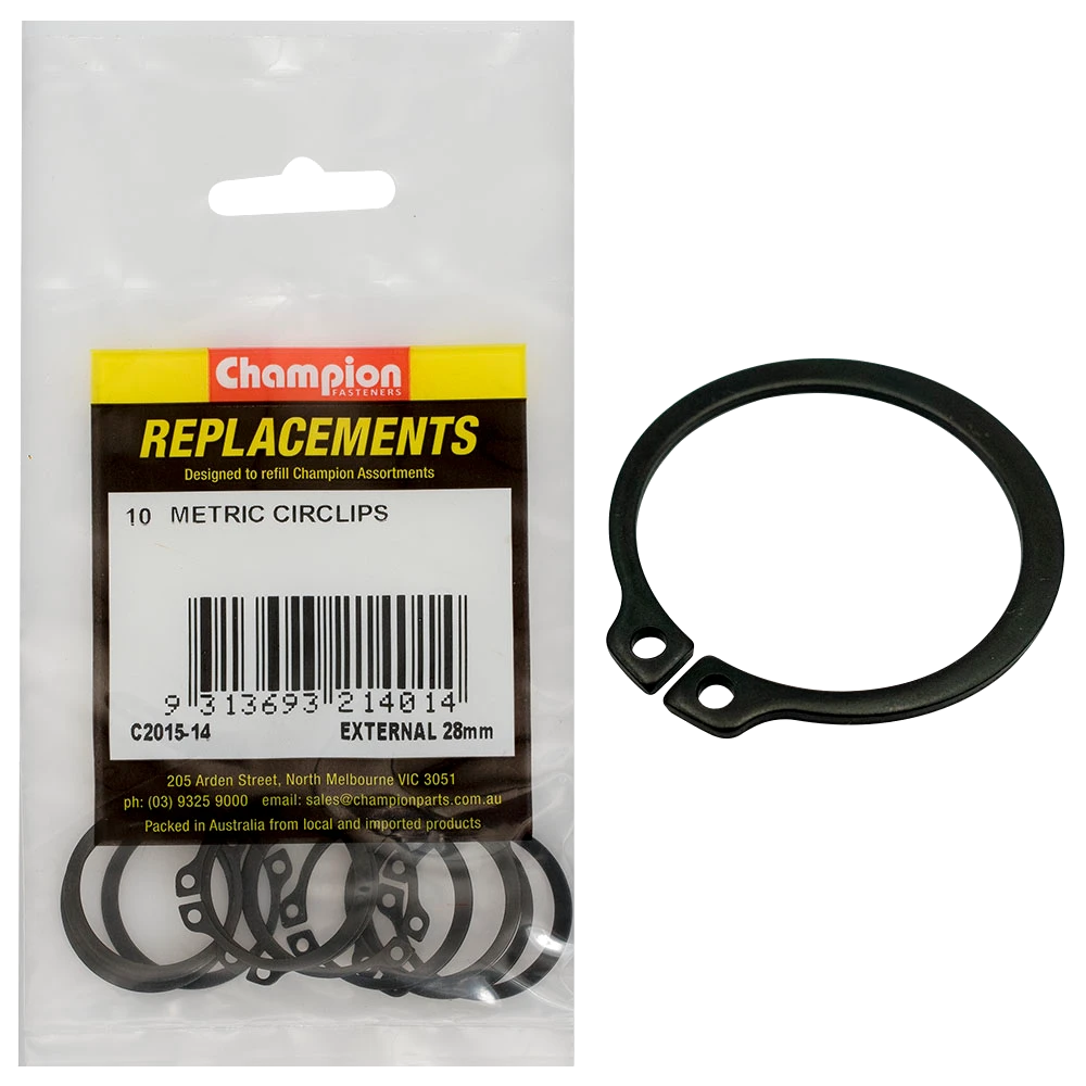 Champion 28mm External Circlip -10pk