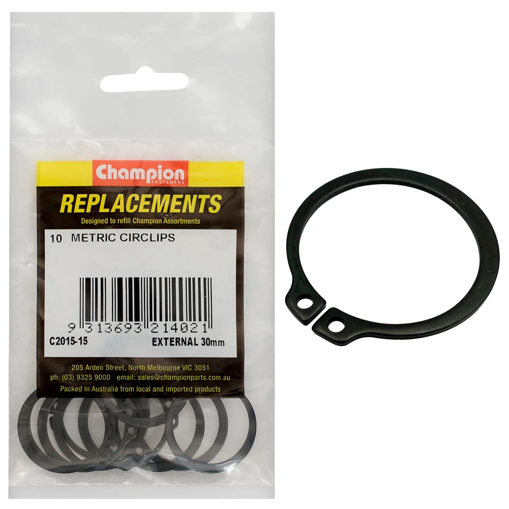 Champion 30mm External Circlip -10pk