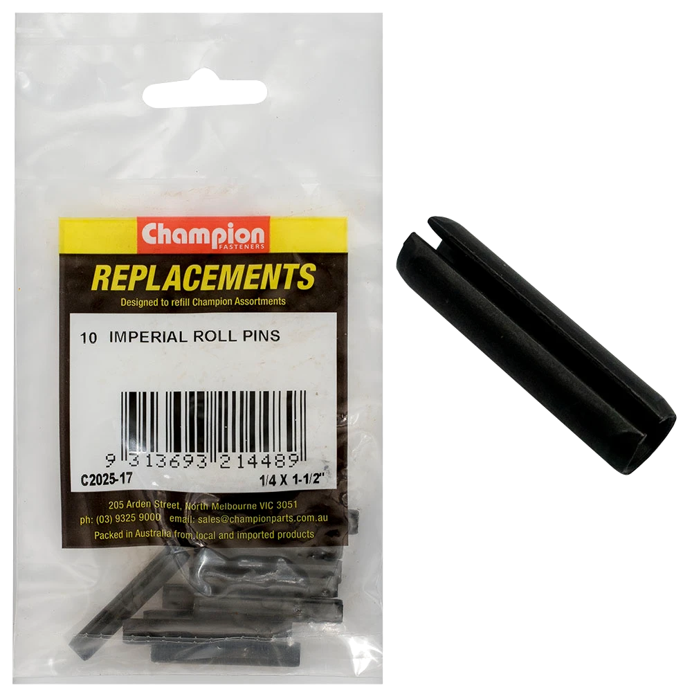 Champion 1/4 x 1-1/2in Imperial Roll Pin -10pk