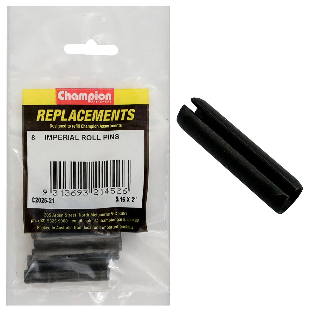 Champion 5/16 x 2in Imperial Roll Pin -8pk