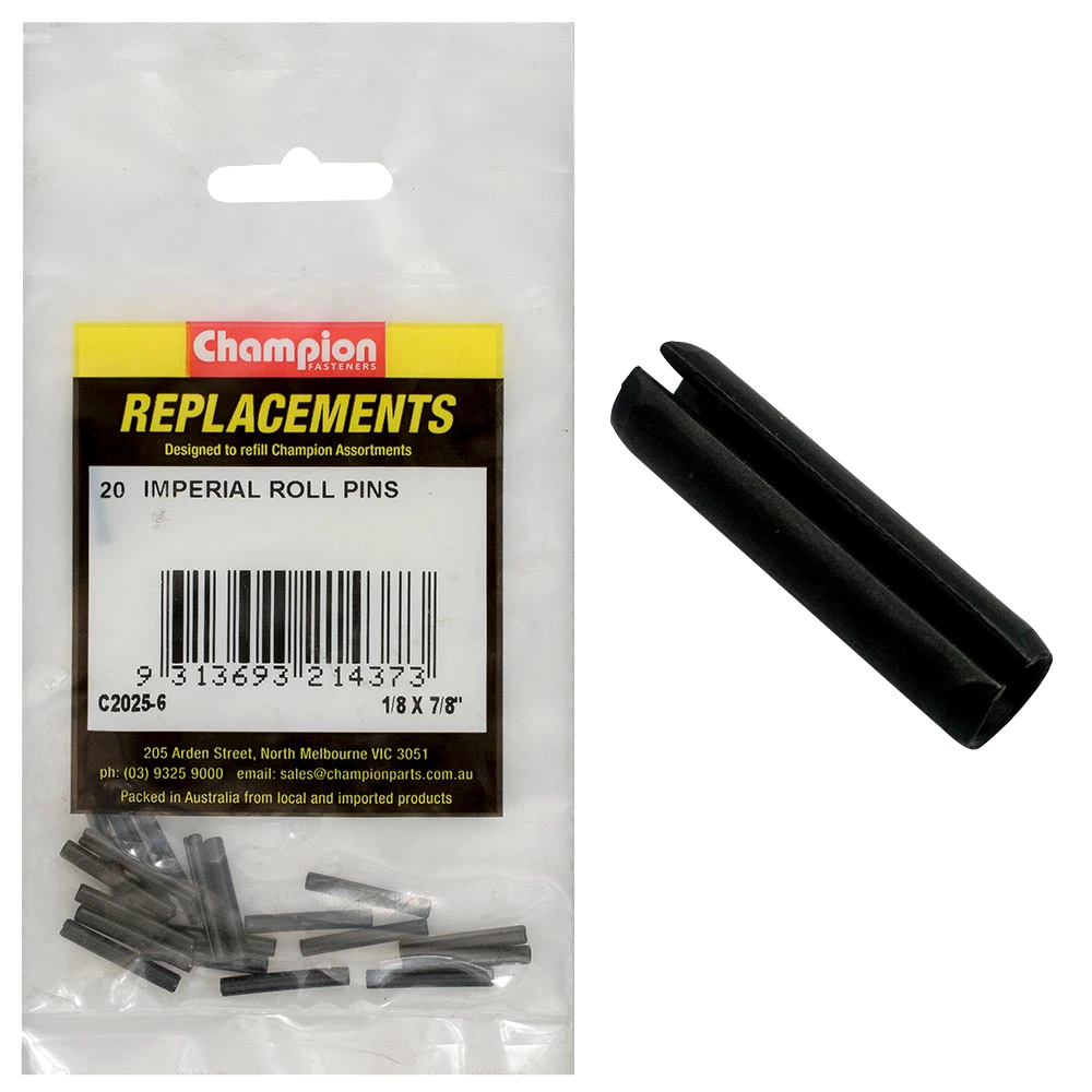 Champion 1/8 x 7/8in Imperial Roll Pin -20pk