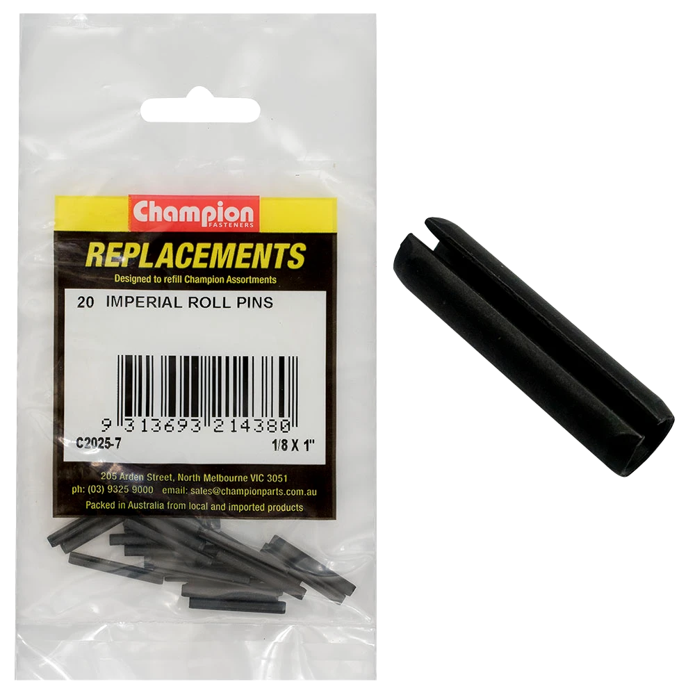 Champion 1/8 x 1in Imperial Roll Pin -20pk