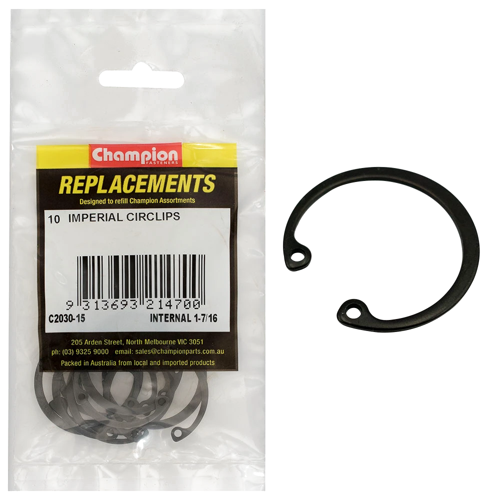 Champion 1-7/16in Imperial internal Circlip -10pk