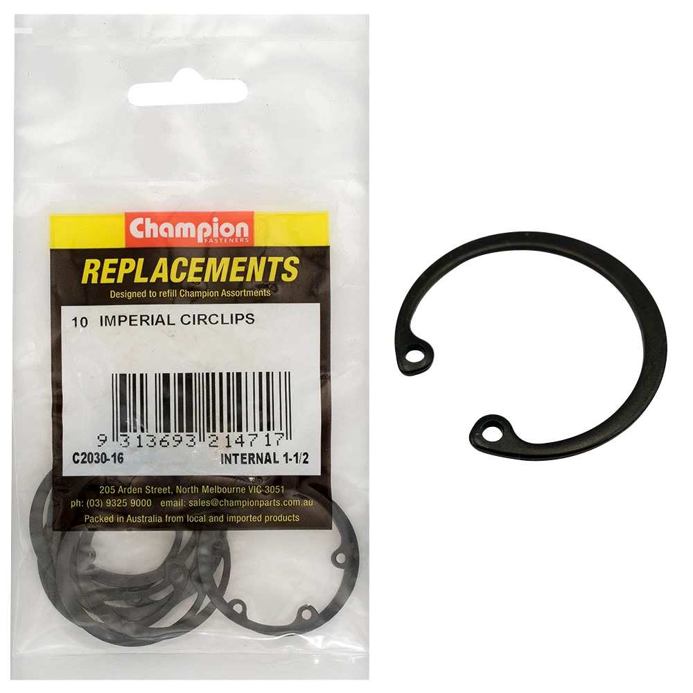 Champion 1-1/2in Imperial internal Circlip -10pk
