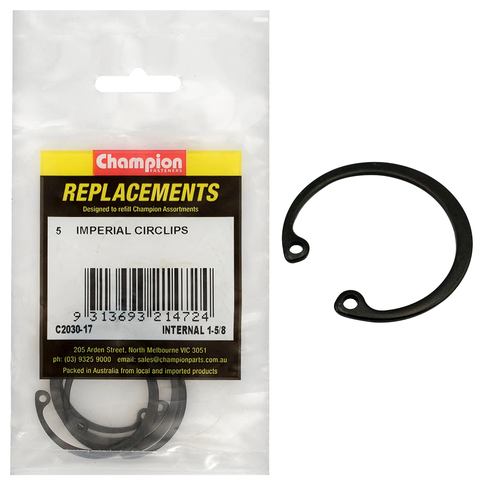 Champion 1-5/8in Imperial internal Circlip -5pk