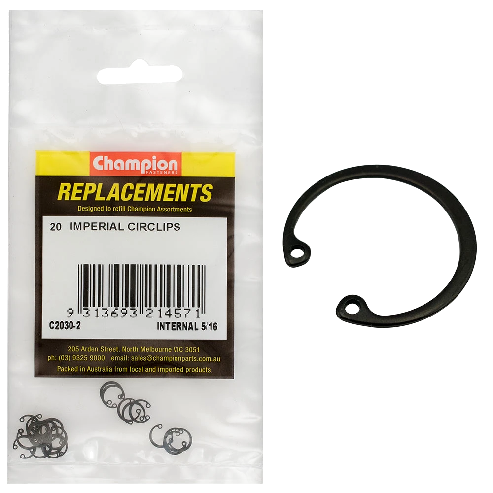 Champion 5/16in Imperial internal Circlip -20pk
