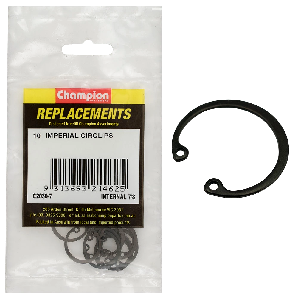 Champion 7/8in Imperial internal Circlip -10pk