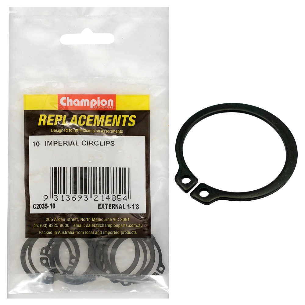 Champion 1-1/8in Imperial External Circlip -10pk