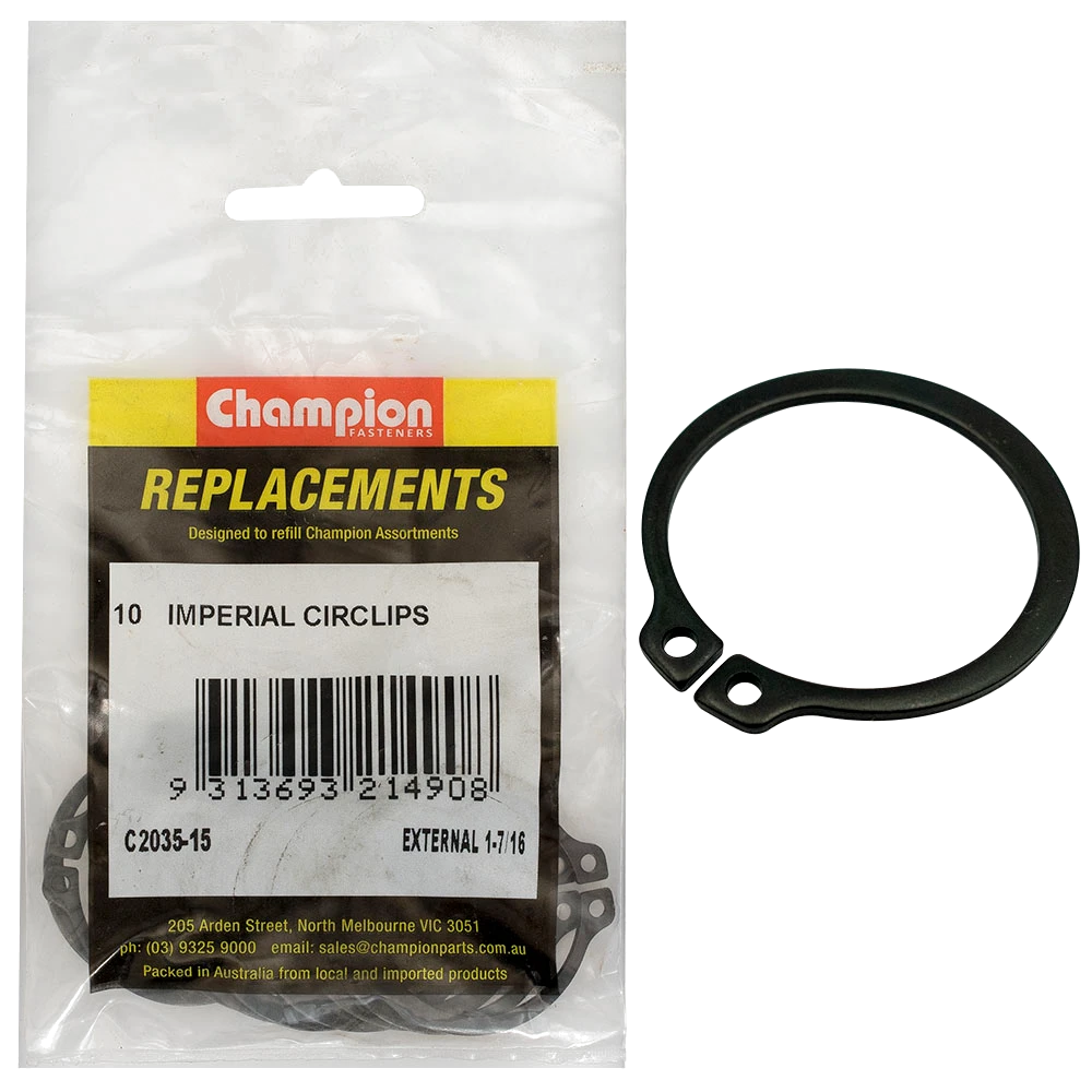 Champion 1-7/16in Imperial External Circlip -10pk