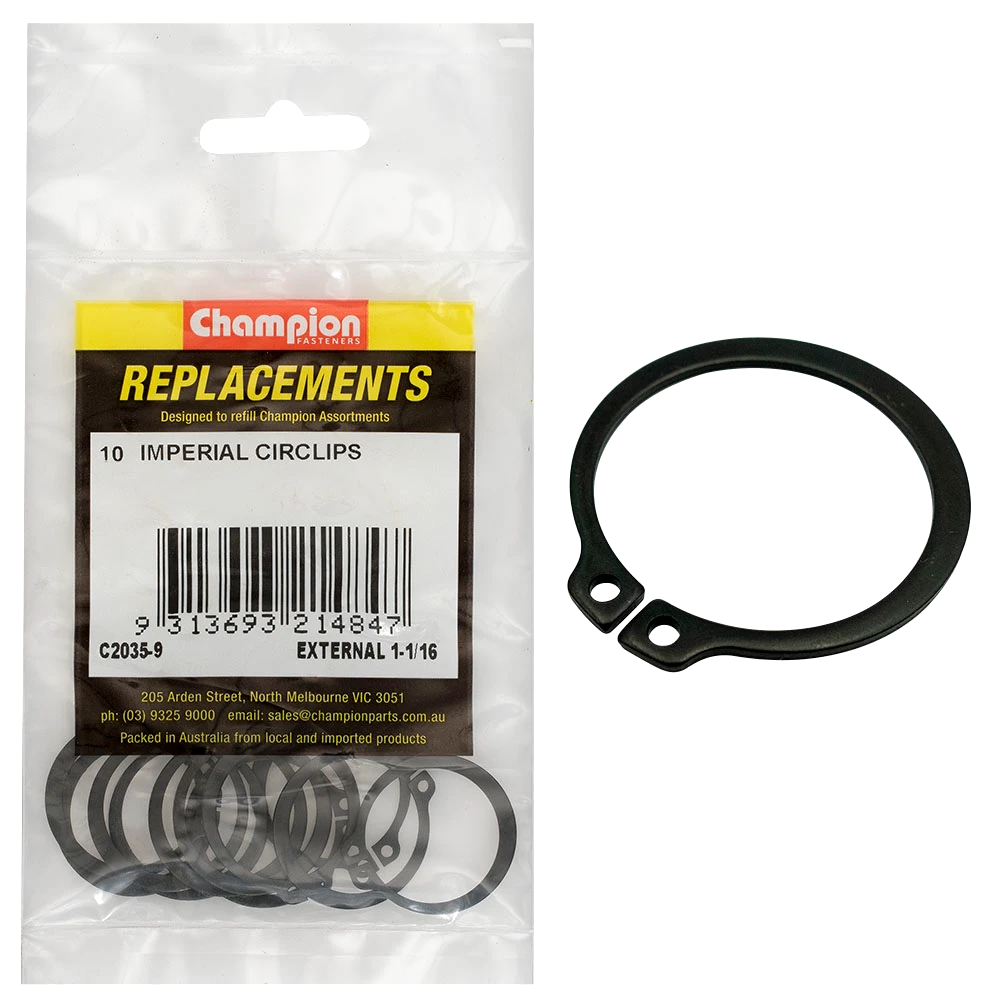 Champion 1-1/16in Imperial External Circlip -10pk