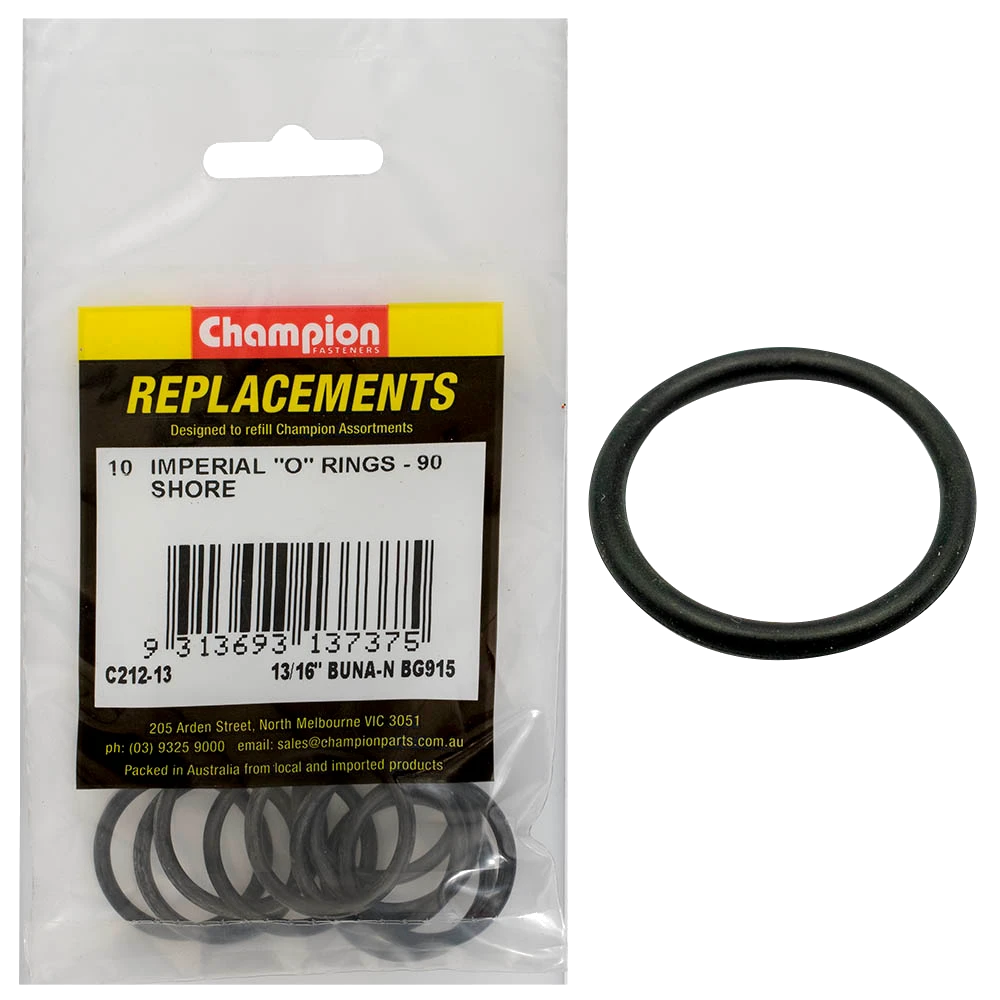 Champion 13/16in(Tube Ref) x.986(I.D)x.116(Sec.) O-Ring-10pk