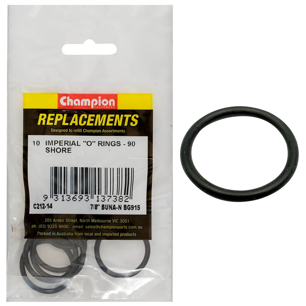 Champion 7/8in(Tube Ref) x1.047(I.D) x.116(Sec.) O-Ring-10pk