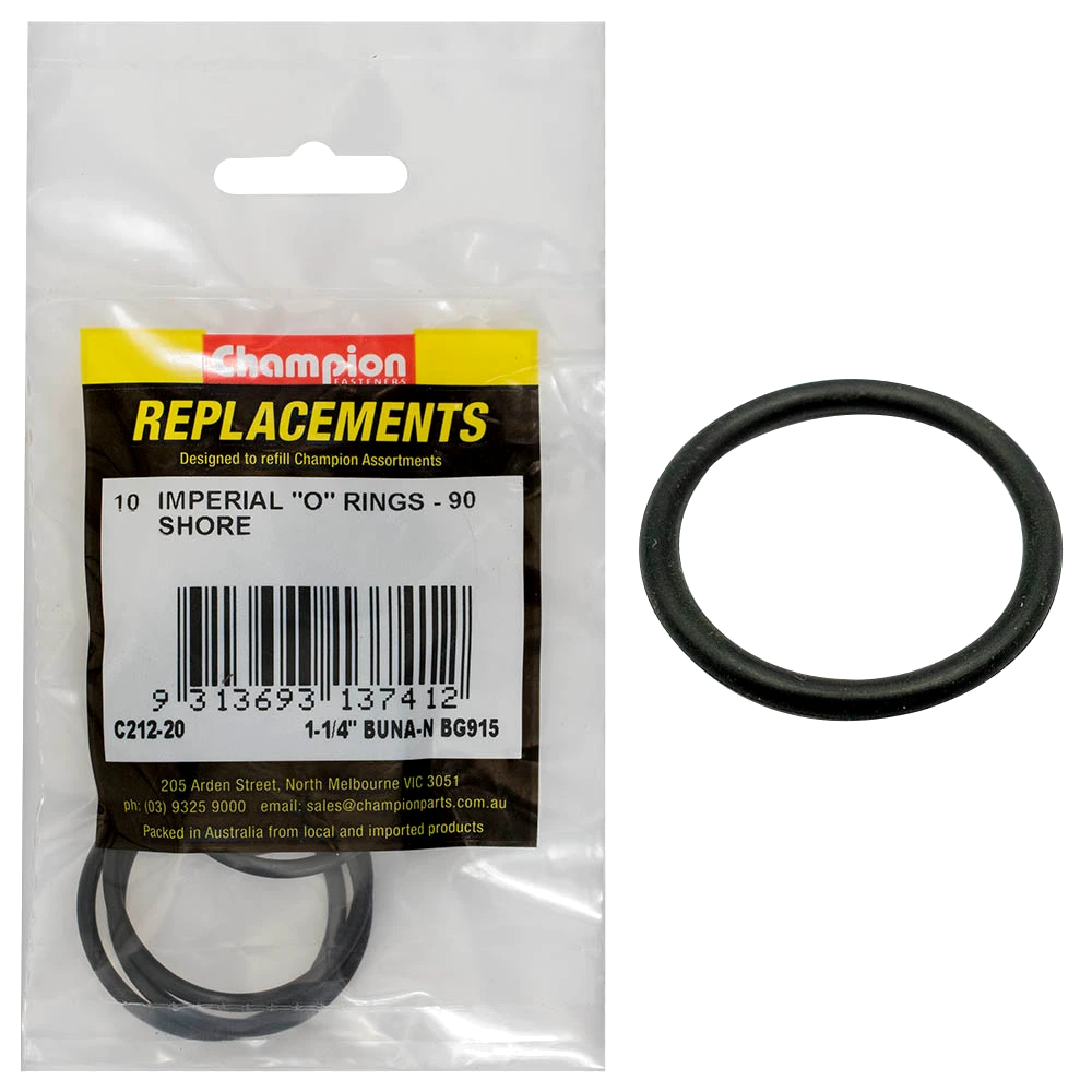 Champion 1-1/4in(Tube Ref)x1.475(I.D)x.118(Sec.) O-Ring-10pk