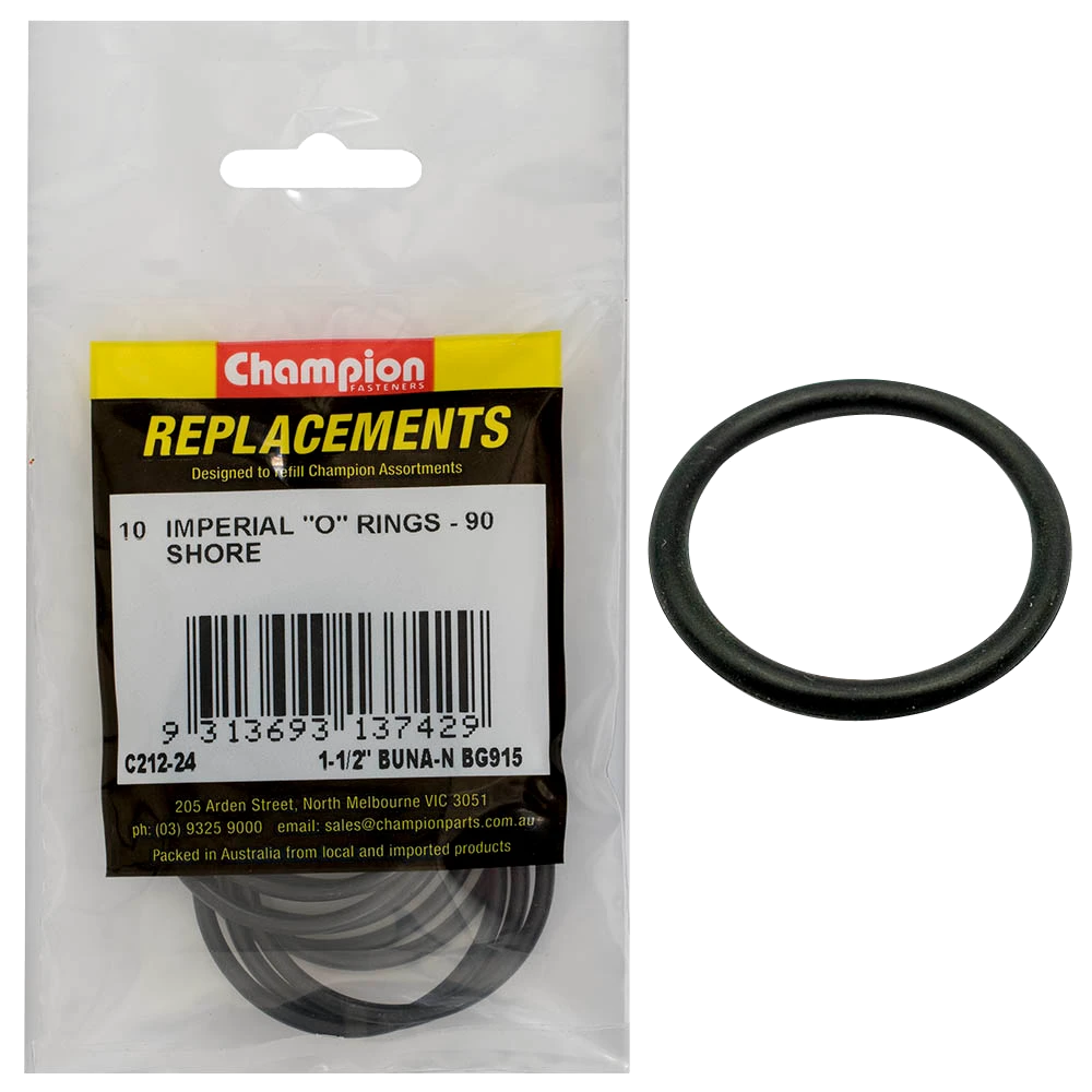 Champion 1-1/2in(Tube Ref)x1.720(I.D)x.118(Sec.) O-Ring-10pk