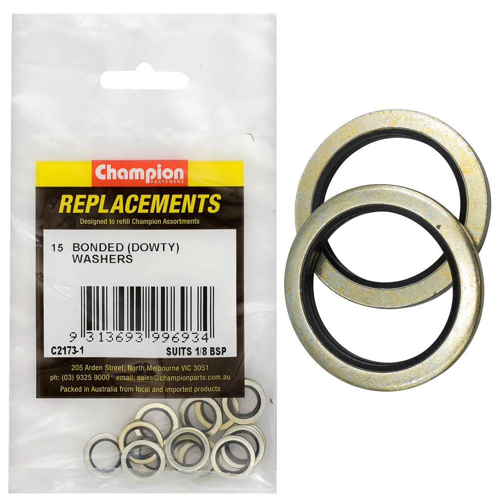 Champion Dowty Washer Suits 1/8 BSP -15pk