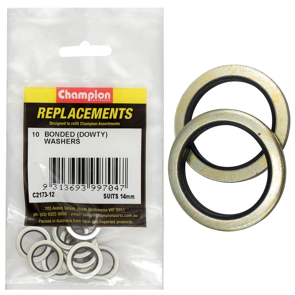 Champion Bonded Seal Washer (Dowty) 14mm -10pk