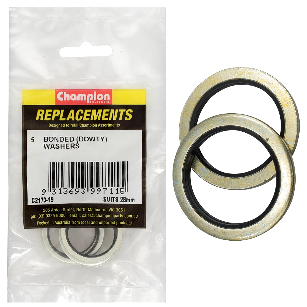 Champion Bonded Seal Washer (Dowty) 28mm -5pk