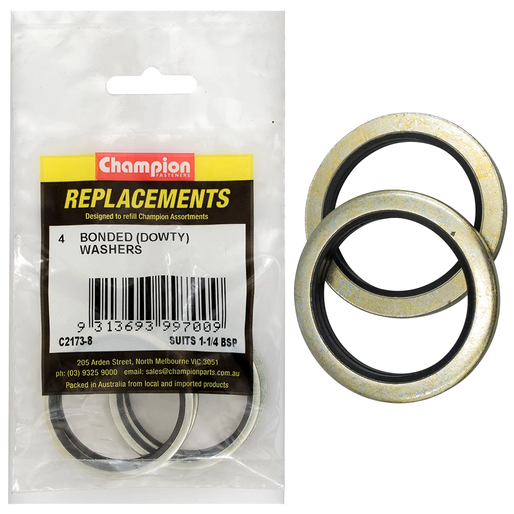 Champion Dowty Washer Suits 1-1/4 BSP -4pk