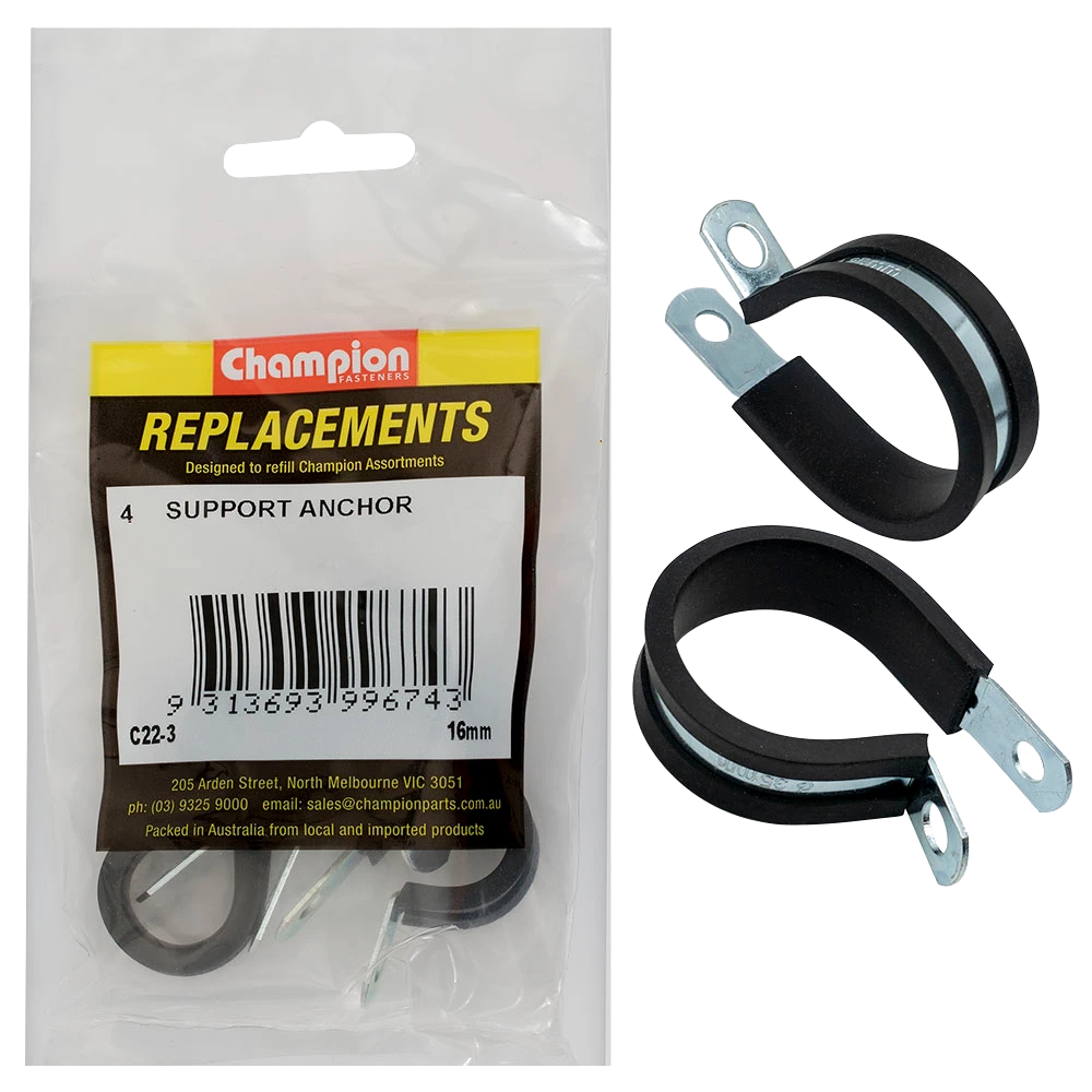 Champion 16mm Pipe Support Anchor -4pk