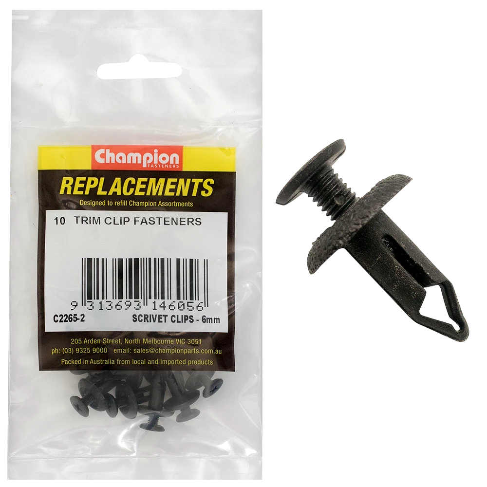 Champion Scrivet Clip -6mm -10pk