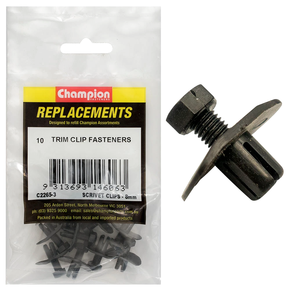 Champion Scrivet Clip -8mm -10pk
