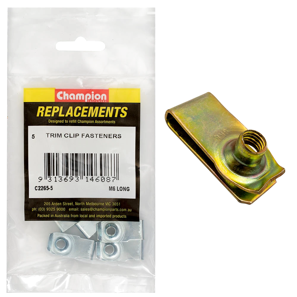 Champion Captive Nut -6mm Long -5pk