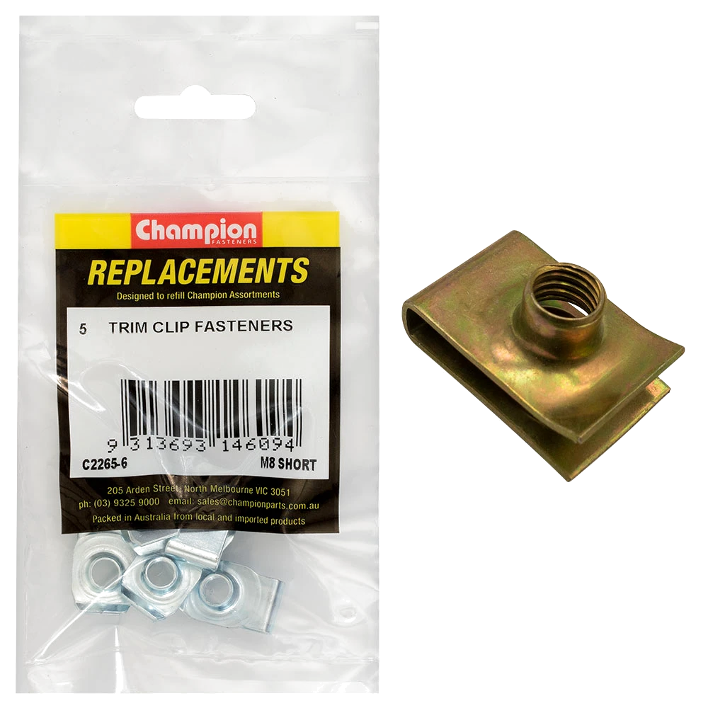 Champion Captive Nut -M8 Short -5pk