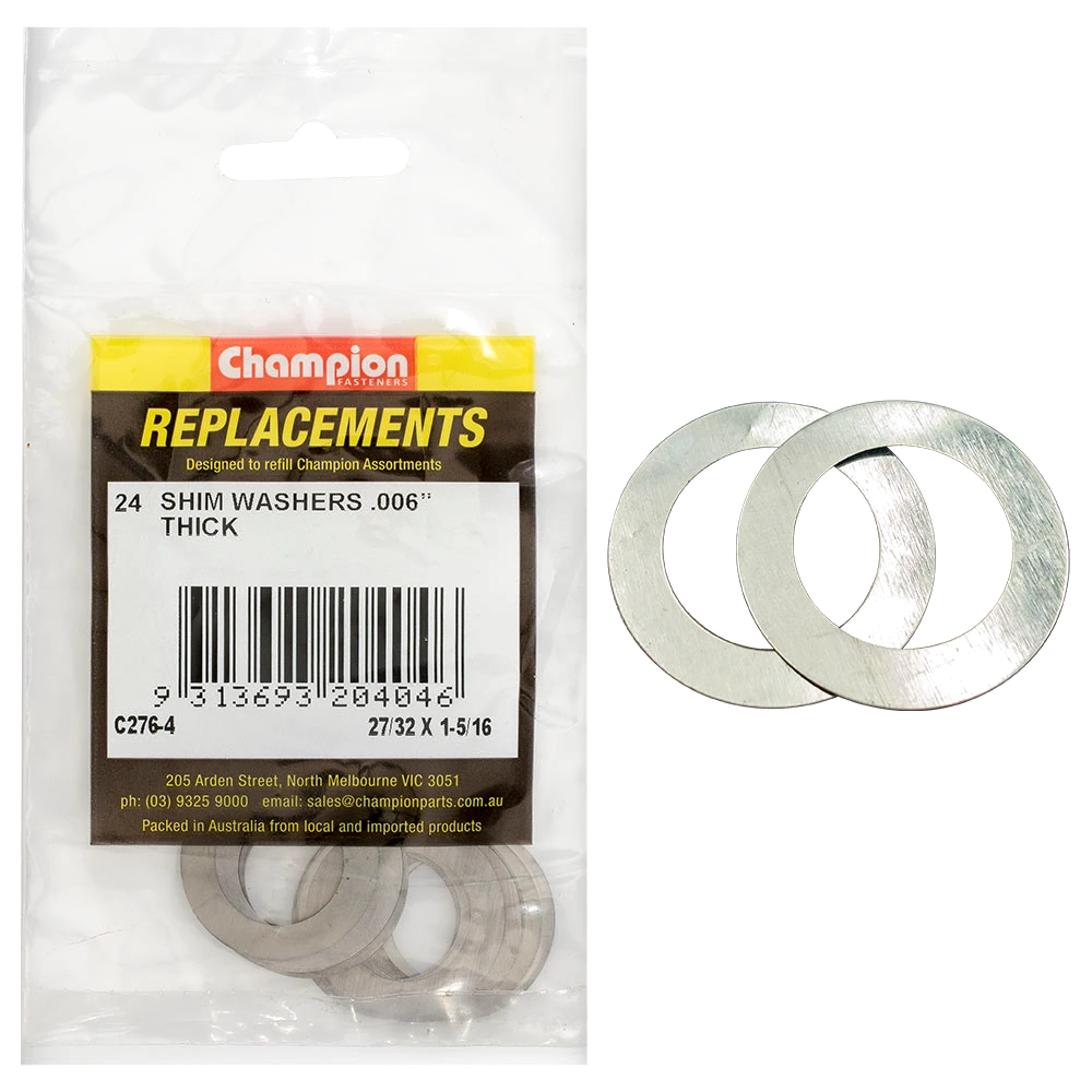 Champion 27/32in x 1-5/16in x 0.006in Shim Washer -24pk****