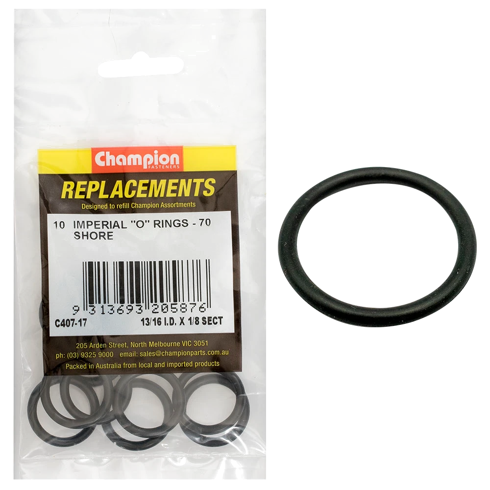 Champion 13/16in (I.D.) x 1/8in Imperial O-Ring -10pk