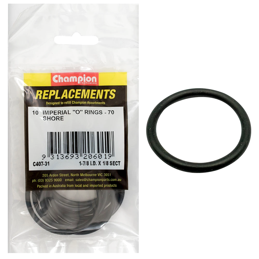 Champion 1-7/8in (I.D.) x 1/8in Imperial O-Ring -10pk