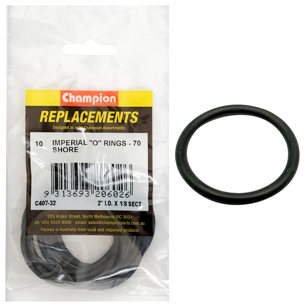 Champion 2in (I.D.) x 1/8in Imperial O-Ring -10pk